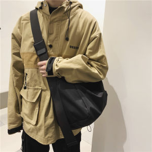 Backpack Crossbody Bag Mens Trendy Japanese Style Large Capacity Parka Shoulder Bag Men Crossbody Shoulder Bag Student Messenger Bag Women