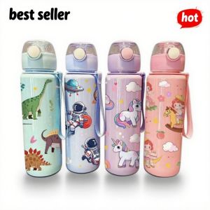 3D Printed Cartoon Cute High Appearance Plastic Water Cup 700ML Large Capacity Female Students Are Suitable for Daily School