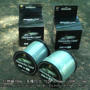 Bingolife Senar Pancing Fluorocarbon Coated 100m Ikan Besar Tali Pancing Nilon Mudah Tenggelam Kuat Tahan Abrasi Sub Line Fishing Line