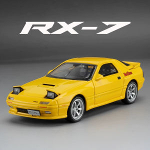 【RUM】1:32 Scale Mazda RX7 Alloy Car Model Light & Sound Effect Diecast Car Toys for Boys Birthday Gift Kids Toys Car Collection