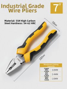 deli | Multi-use Electrician Pliers Steel Industrial-grade Pliers