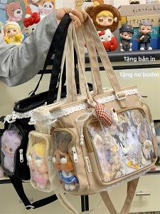 YINHEFANGKE | Túi Đeo Vai Phong Cách Anime Nhật Bản Dễ Thương với Túi Ita Trong Suốt Có Dây Ren Dung Lượng Lớn