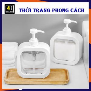 Chai Đựng Dầu Gội Sữa Tắm Nước Rửa Tay Nước Rửa Bát Dầu Xả Trong Suốt 300ML- 500ML - Chai Chiết Mỹ Phẩm Sang Trọng - Tuýp/Lọ/Chai Nhựa Chiết Mỹ Phẩm