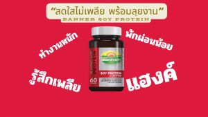 Banner soy Protein 30 Cap ซื้อ 3 ขวด (สุดคุ้ม) "สดใส ไม่เพลีย พร้อมลุยงาน"