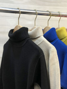 Fleece Lined Knitted One-Piece Fleece High Collar Long Sleeve T-Shirt for Boys And Girls Baby Soft Bamboo Charcoal Fabric