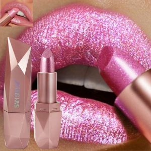 SAM SUGAR  6-color dazzling gold moisturizing long-lasting lipstick Diamond pearl fine sparkle color lipstick