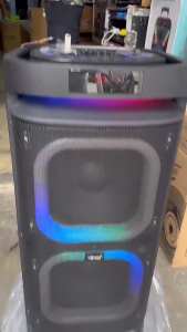 KTS-1991 Dual 10 inch high power Bluetooth Party Speaker 4500Mah bass karaoke speaker with rechargeable mic