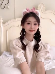 Bando Wanita Karakter Telinga Beruang Lucu Korea Headband