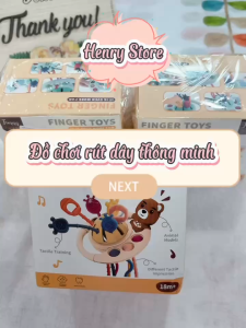 (Hàng loại 1) Đồ chơi GIÁO DỤC SỚM MONTESSORI cao cấp thông minh đĩa bay rút dây gặm nướu silicon kết hợp vận động tinh giáo dục sớm cho bé trẻ sơ sinh