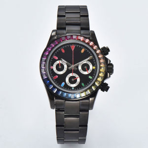 VK63 Movement Chronograph Watch Mens Watch Sapphire Glass Stainless Steel Water-Resistant Case Luminous VK63