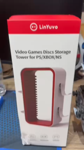 Kệ đựng đĩa cao cấp thiết kế công thái học cho PS5 PS4 Xbox Nintendo có mốc treo tay cầm