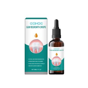 EELHOE Gum Repair Drops Relieve Receding Gingival Swelling Gum Cleaning Care Oral Periodontal Hygiene Remove Yellow Tartar Toothache Relief Drops Reduce Gum Bleeding Swollen Pain Remove Plaque Stain Decay Cure Periodontitis Protect Oral Health Care