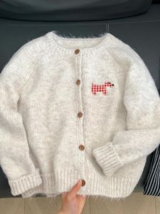 หลากหลาย ถักสั้น คาร์ดิเกน สไตล์เกาหลี ภายในและ เสื้อชั้นนอก สําหรับสุนัข ฤดูใบไม้ร่วง ฤดูหนาว ตามฤดูกาลทุกการแข่งขัน เสื้อสเวตเตอร์ เสื้อโค้ท