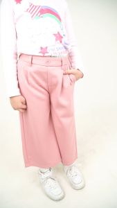 Forest Kids Girl Elastic Waist Cotton Twill Wide Leg Pants | Seluar Budak Perempuan Palazzo - FK810012