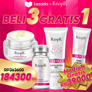 【BPOM】Buy 3 Get 1 Free Whitening and Moisturizing Skin Moisturizing Exfoliating Gel Face Care Set Exfoliating Gel + Mango Liquid + Moisturizing Cream