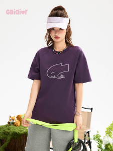 Gbiaior | Purple Trendy Graphic Splice Design Tshirt