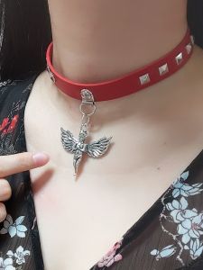 สร้อยคอแบบโซ่ล็อคสไตล์พังก์ สายรัดยาง PU สไตล์วินเทจพร้อมรูปสัตว์น่ารัก เครื่องประดับแฟชั่นสำหรับผู้หญิง สร้อยคอแบบโซ่ล็อคสุดเก๋