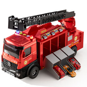 MABAOMABAO | Đồ Chơi Xe Cứu Hỏa Khổng Lồ Đổi Hình Hợp Kim Có Thang Nâng