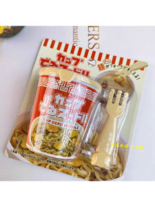 100 Yen Store Figure Toy Cup Noodles Collectible Anime Bobblehead Instant Ramen Pull Pull Joy Japanese Theme Desk Decoration