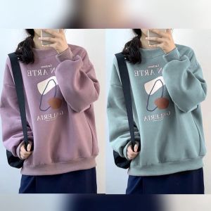 NON ARTE SWEATER CREW NECK WANITA FLEECE TEBAL