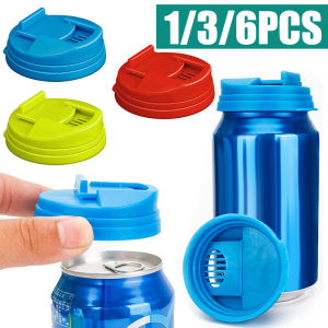 1/3/6PC Reusable Drink Lid Cap Plastic Cola Sealing Lids Leak Proof Can Caps Multi-color Beverage Can Cover Drinkware Accessory