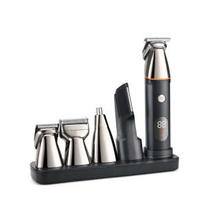 SAMSUNG OFFICIAL 5 in 1 Professional Hair Clipper Multi Grooming Kit for Beard Hair Nose LCD Display USB Dock Charging