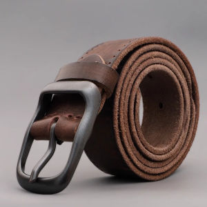 2026 Model Mens Luxurious Retro Belt - Width 3.3 CM Outer Layer Made of Leather Retro Design Leisure Style. Can Be Freely Cut