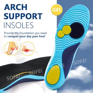 SOFEI Sol Gel Penopang Lengkung Ortopedi Bantalan Sepatu Kesehatan Pereda Nyeri Sepatu Olahraga Lari