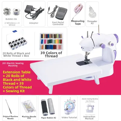 「China Plug」GIANXI | Portable Mini Electric Sewing Machine for Mending Clothes
