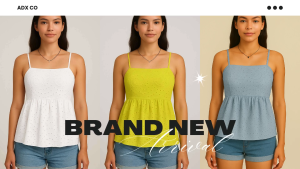 ADX - IVY WOMENS EYELET TOP - ONE SIZE ONLY SMALL-LARGE - PERFECT FOR SUMMER