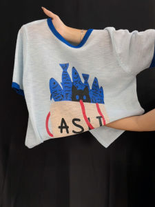 HUOLISI | Unique Slimming Cartoon Print Ice Silk Short Sleeve T-Shirt