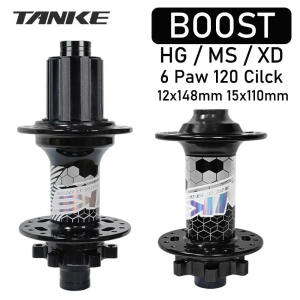 TANKE MTB Hubs BOOST 148 Bicycle 120 Click 6 Claws 6Bearing 32H HG XD MS Micro Spline 8-12 Speed Disc Brake Thunder Masses