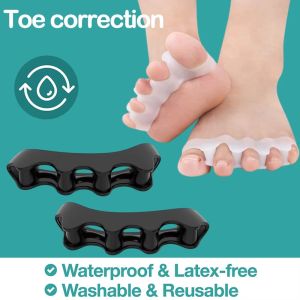 Silicone Finger Toe Protector Toe Separators Stretchers Straightener Bunion Protector Pain Relief Foot Care 3Colors