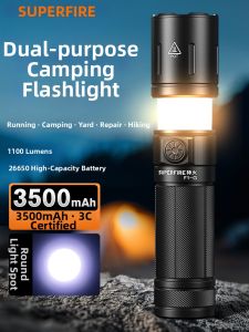 SUPERFIRE | High Power Zoom Outdoor Flashlight Small Portable