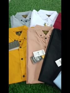 Kemeja Polos Pria Lengan Pendek Warna Lilac Casual Formal Terbaru 2025