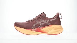 ASICS Women NOVABLAST 5 Running Shoes in Rubble Red/Fawn