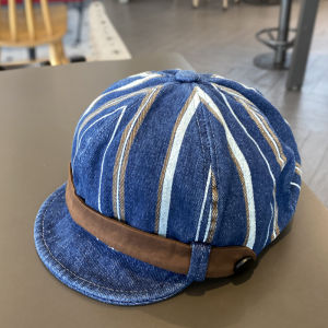 Baby Hat Spring and Autumn Denim Fashionable Stylish Boys Peaked Cap Beret Infants K-style Girl Octagonal Cap Tide