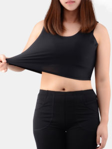Plus Size Tube Top Short Vest Plus Size Ladies Fashion Tape One Piece Wrapped Chest Elastic Ice Silk Thin Extra Large 100.00kg Summer