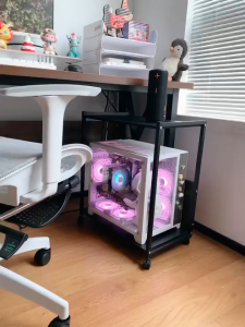Mobile Rack With Wheels Shelf Bracket Printer Stand Rack Book Shelf Computer Host Shelf Office Rack
