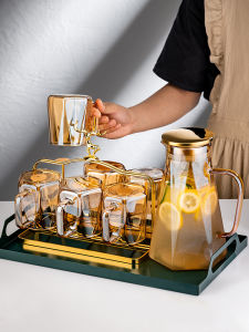 Heat Resistant Glass Cup Set Large Capacity for Drinking And Brewing Green Tea Nordic Style Home Use Water Cups for Living Room