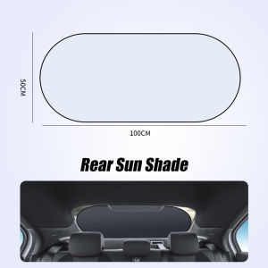 Car Rear Window Sunshade Thermal Insulation UV Protection Foldable Rear Window Sun Visor Shield for Sedan SUV Sun Screen Cover