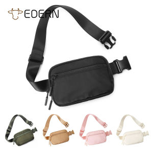 EDERN New Lulu Bag Sports Waist Bag for Women Nylon Waterproof Chest Bag Crossbody Bag Outdoor Running Belt Bag Phone Bag Ladies Sling Bag