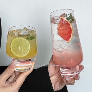 แก้วน้ำชาแก้วน้ำหวานแก้วน้ำโซดาแก้วน้ำเย็นแก้วน้ำแข็งแก้วน้ำดื่มสำหรับใช้ในบ้านแก้วน้ำดื่มปาร์ตี้แบบกลวงสีกระจกแบบมีขอบต่ำแบบรูปเมฆ