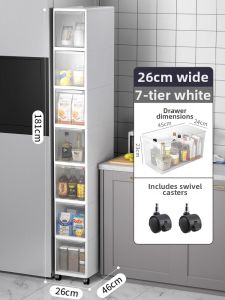 YINGYOUMEI | Free Standing Bathroom Storage Cabinet for Narrow Spaces Multilayer