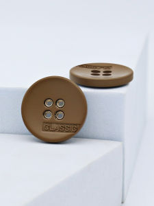 Fashionable Caramel Khaki Button High End Simple Metal Coat Button Luxury Feel Suit Button Home Textile DIY Sewing Accessories