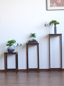 Solid Wood Plant Rack Balcony Plant Stand Chinese Style Flower Pot Stand Living Room Flower Rack