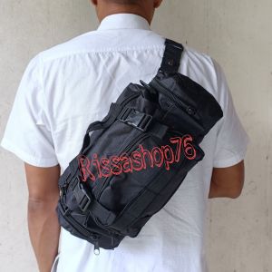 Tas Selempang Pinggang Pria Loreng Tactical Army