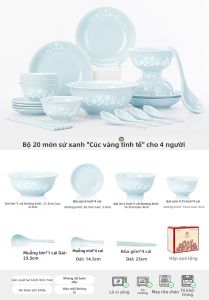 YANJIA | Bộ Đồ Dùng Bàn Ăn Gia Đình Thu Hút Được Làm Từ Sứ
