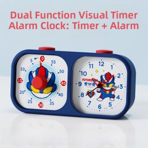 Quiet Alarm Clock Timer Two-In-One Student Special Wake-Up Self-Discipline Tool Desktop Clock Beautiful Cute Style ABS Plastic