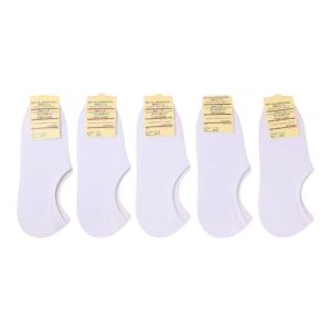 ถุงเท้าข้อสั้นสีขาวขนาดฟรีไซส์